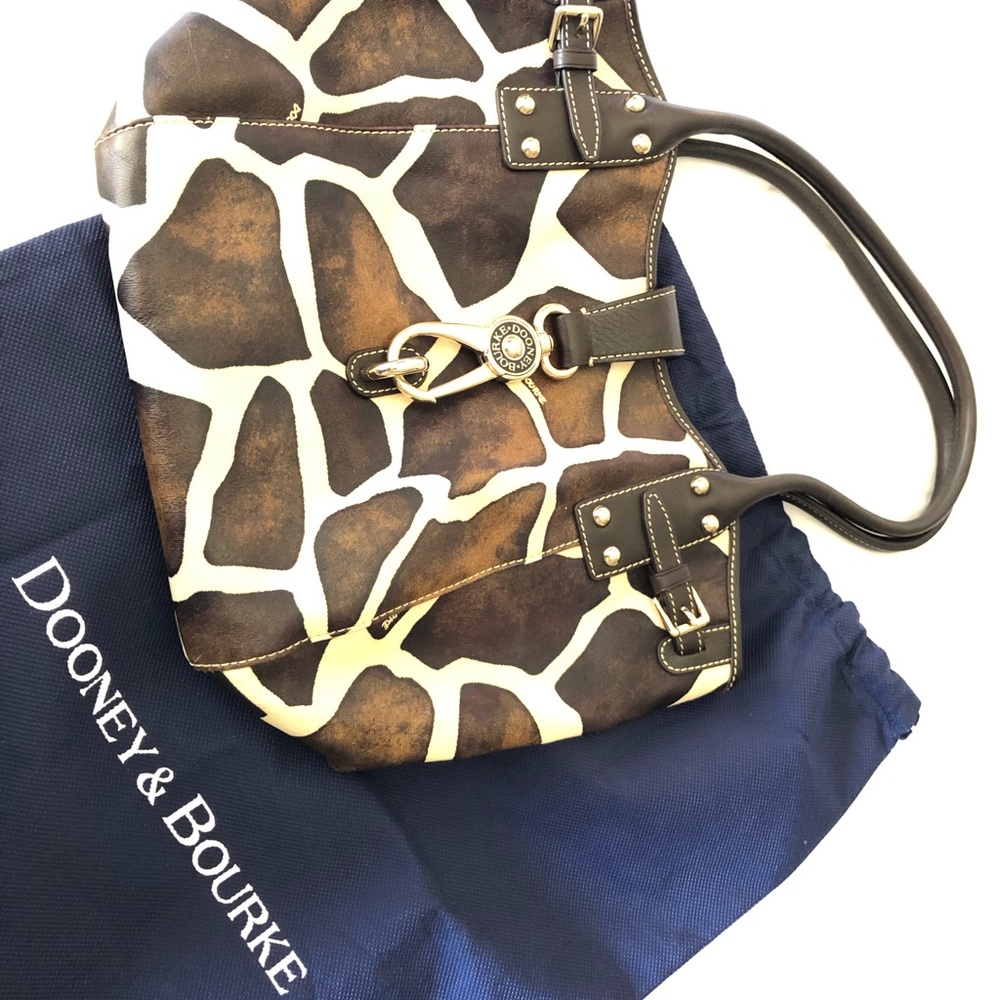 Dooney & Bourke Lock Satchel Giraffe Handbag